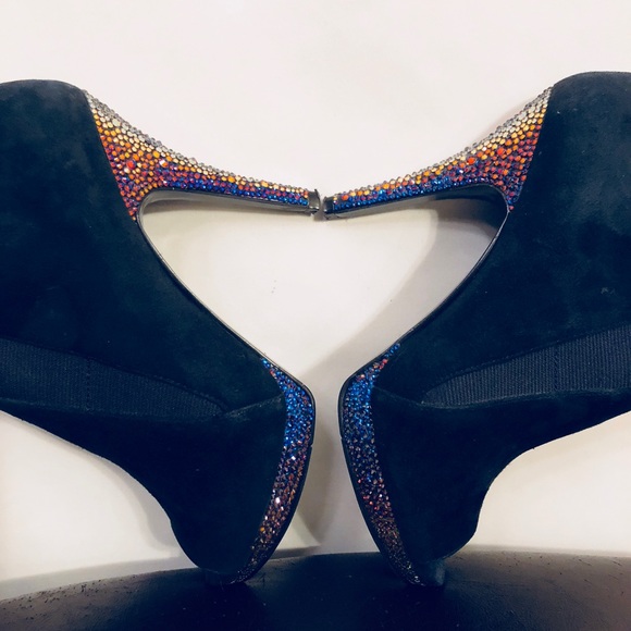 shoes with crystals on them